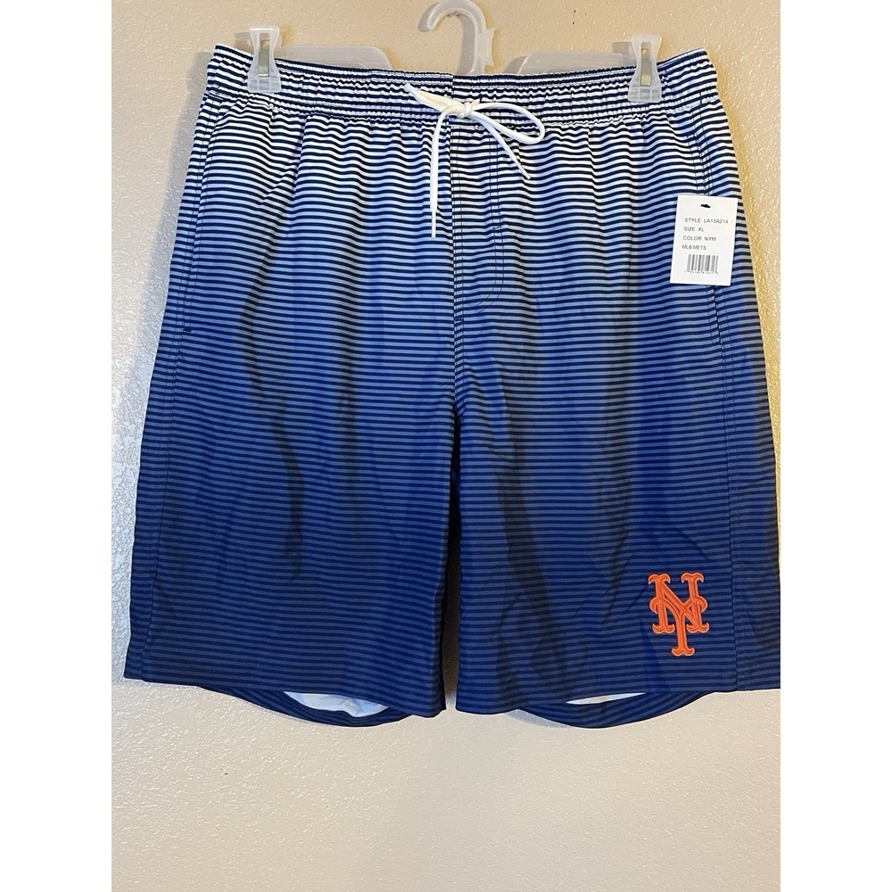 Men's XL NWT New York Mets G-III Sports by Carl Banks Swim Trunks Blue
